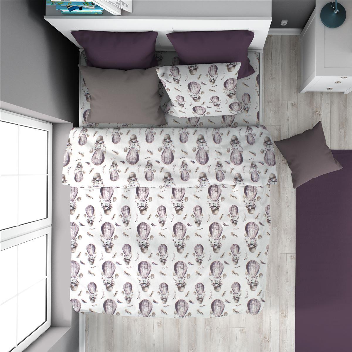 ΠΑΠΛΩΜΑΤΟΘΗΚΗ ΕΜΠΡΙΜΕ kids Hot Air Balloon 78 160X240 Lilac 100% Cotton Flannel