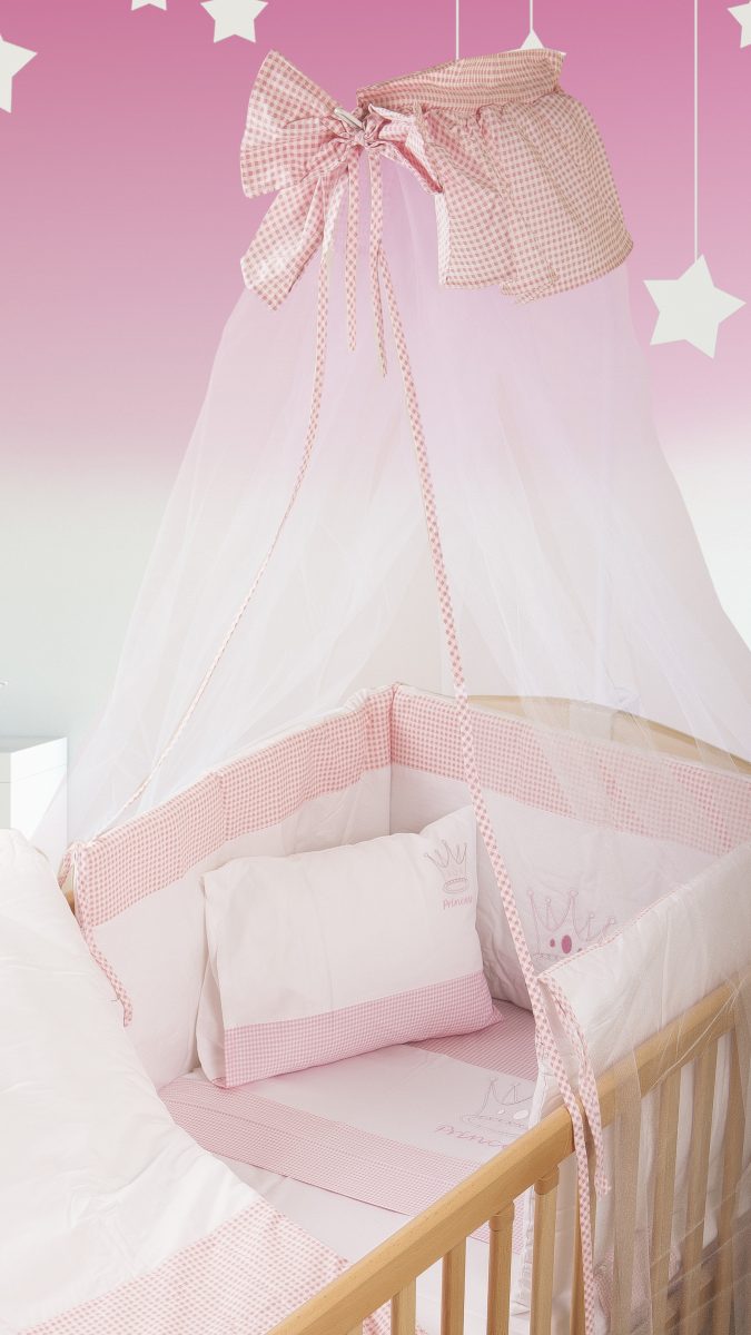 ΚΟΥΝΟΥΠΙΕΡΑ bebe PRINCESS 33 160X490 ΛΕΥΚΟ/ΡΟΖ Cotton 100% φωτογραφία