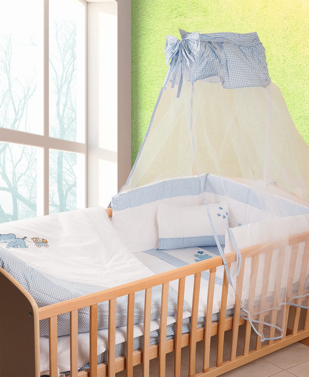 DIMcol ΚΟΥΝΟΥΠΙΕΡΑ bebe ΕΛΕΦΑΝΤΑΚΙ 18 160X490 ΛΕΥΚΟ/ΣΙΕΛ Cotton 100%