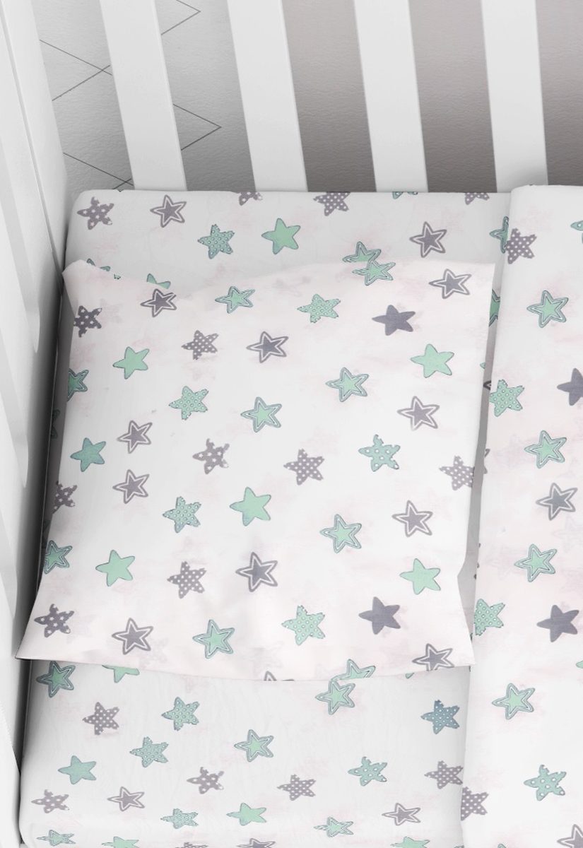 DIMcol ΜΑΞΙΛΑΡΟΘΗΚΗ ΕΜΠΡΙΜΕ bebe Star 101 35X45 Green Cotton 100%