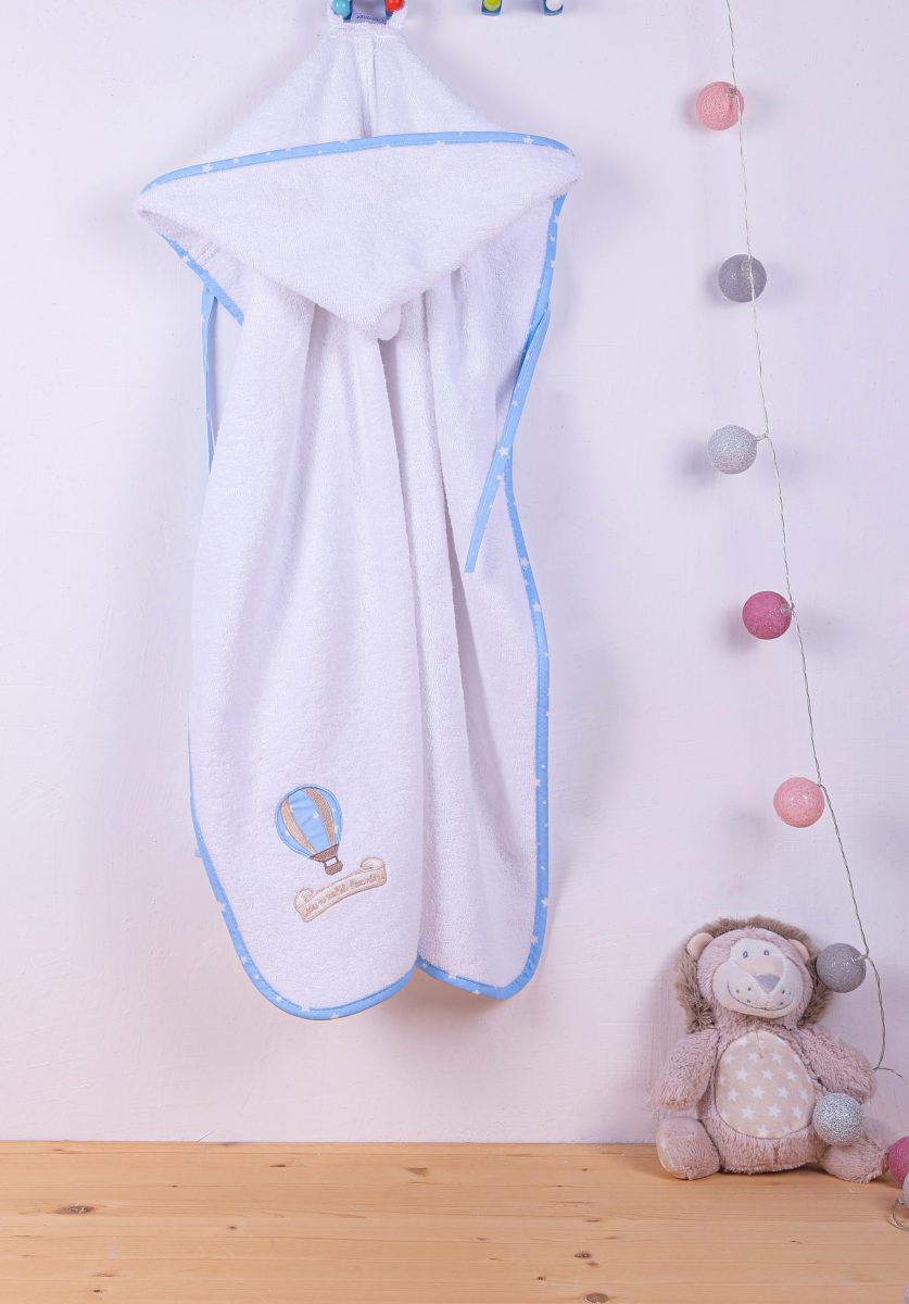 ΚΑΠΑ bebe ΑΕΡΟΣΤΑΤΟ 03 75X85 ΛΕΥΚΟ/ΣΙΕΛ Cotton 100% φωτογραφία