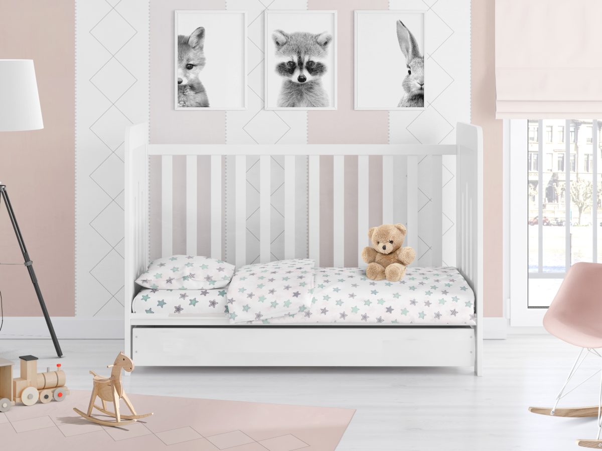 ΚΑΤΩΣΕΝΤΟΝΟ ΜΕ ΛΑΣΤΙΧΟ bebe Star 101 0,70X1,40X0,15 Green Cotton 100% φωτογραφία