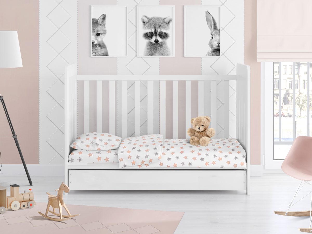 ΚΑΤΩΣΕΝΤΟΝΟ ΜΕ ΛΑΣΤΙΧΟ bebe Star 103 0,70X1,40X0,15 Grey Cotton 100% φωτογραφία