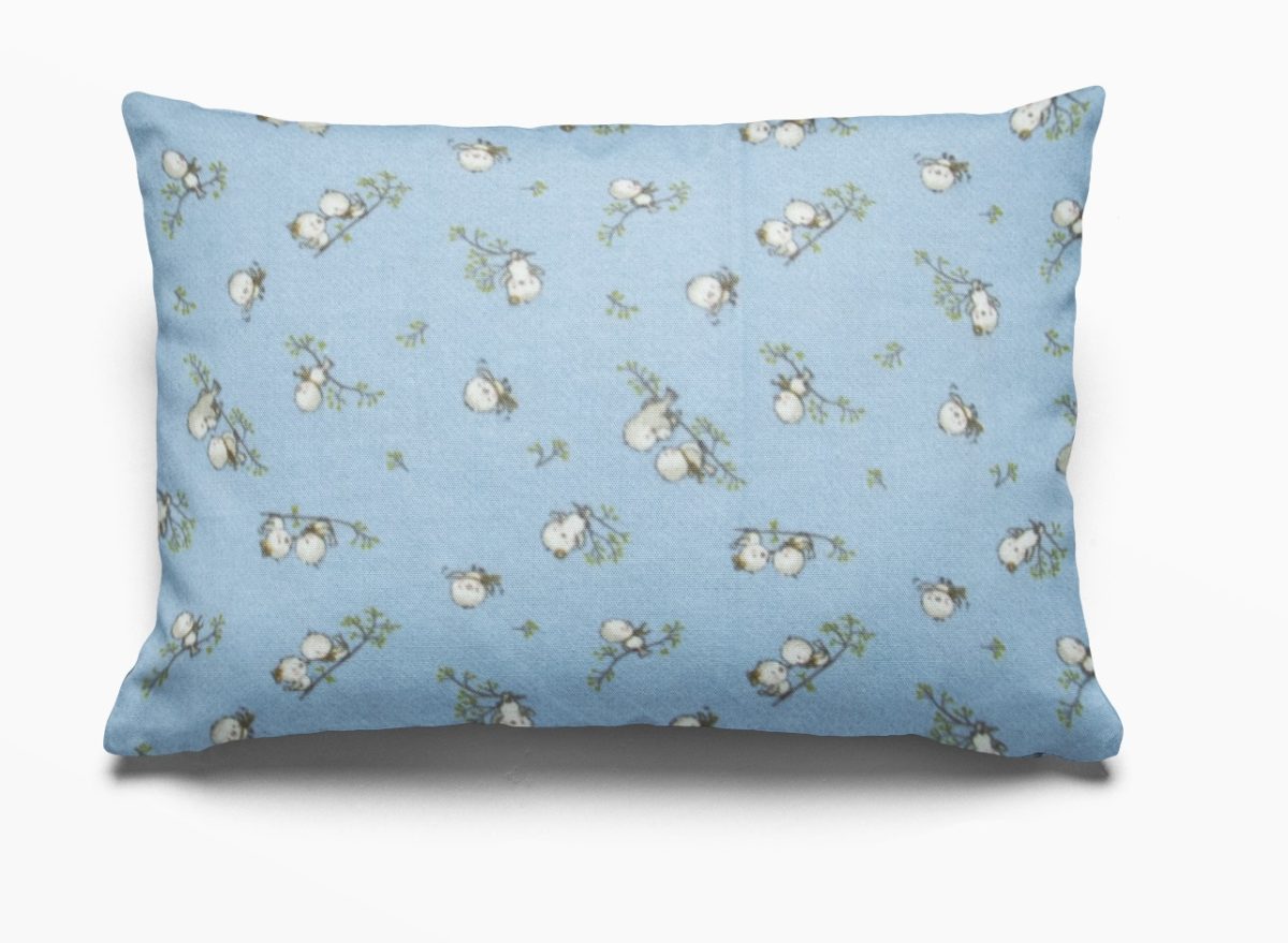 DIMcol ΜΑΞΙΛΑΡΟΘΗΚΗ ΕΜΠΡΙΜΕ kids Birds 14 50X70 Sky blue Flannel cotton 100%