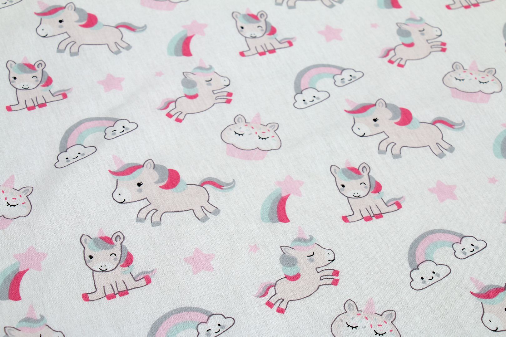 DIMcol ΠΑΝΑ ΧΑΣΕΣ bebe Unicorn 108 80X80 White-Pink Cotton 100%