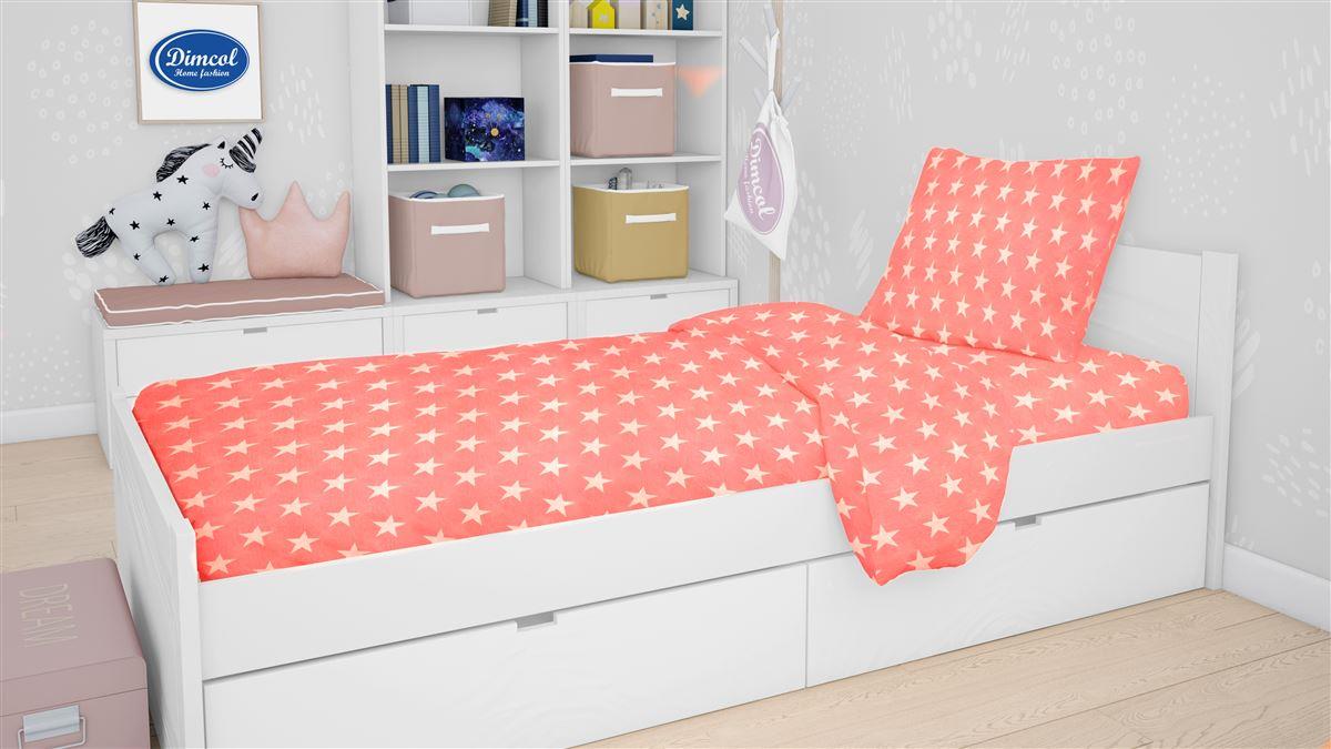 DIMcol ΣΕΝΤΟΝΙΑ ΕΜΠΡΙΜΕ ΣΕΤ 2 τεμ kids Star 34 160Χ240 Coral Cotton 100%