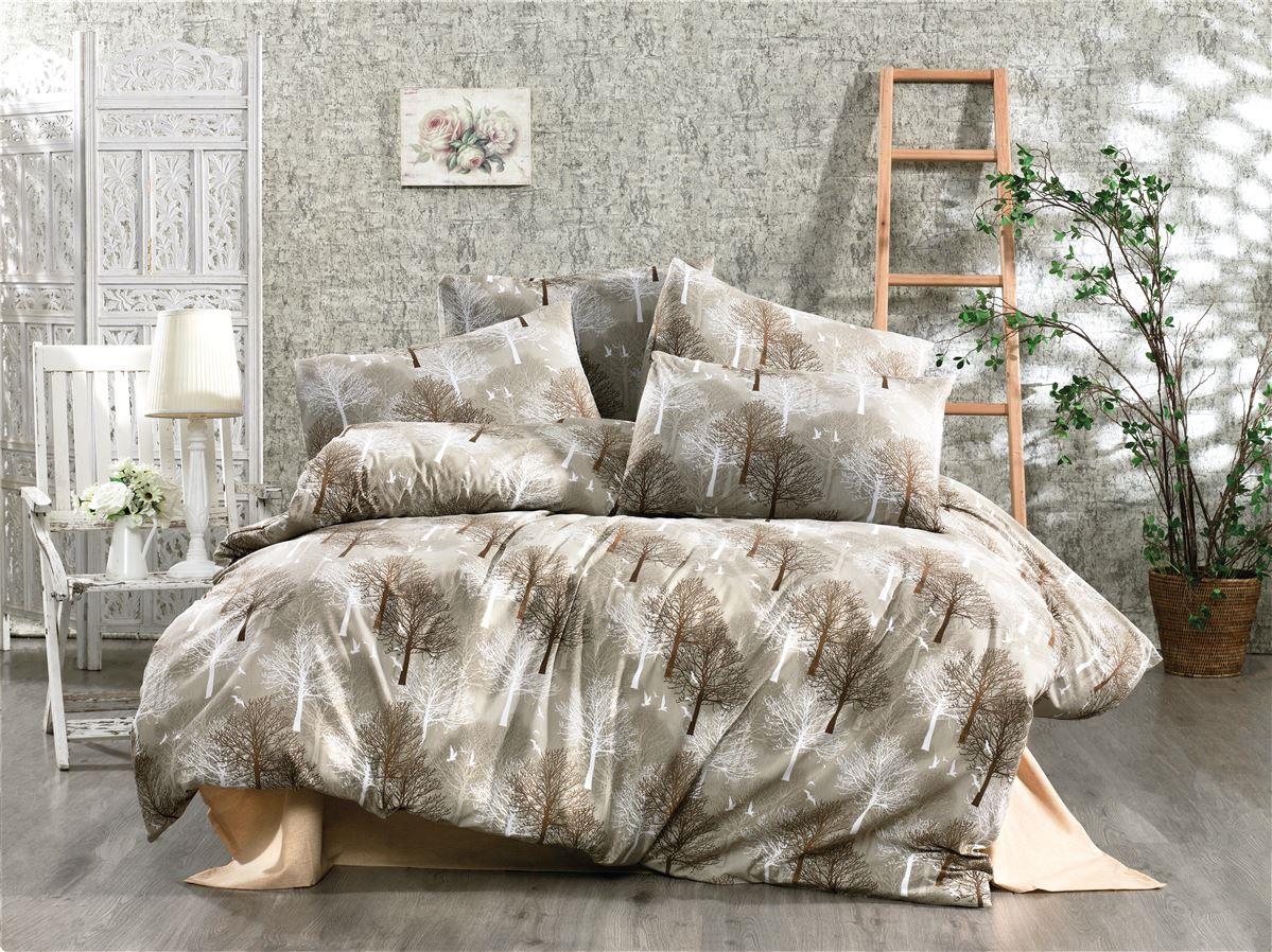 DIMcol ΣΕΝΤΟΝΙΑ ΕΜΠΡΙΜΕ ΣΕΤ 4 τεμ Forest 311 220X240 Beige 70/30 Cott/Pol