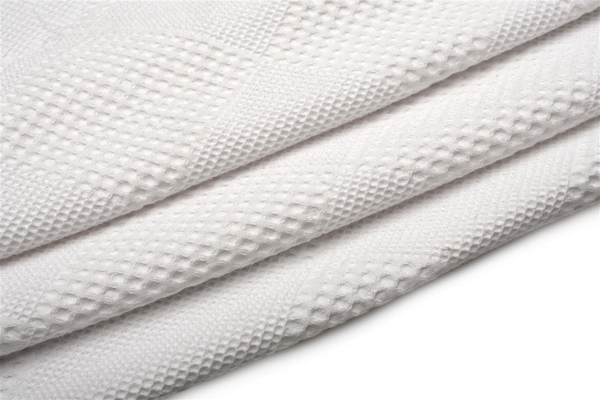 ΚΟΥΒΕΡΤΑ ΠΙΚΕ Μονόχρωμη 220X250 Λευκό 100% Cotton φωτογραφία