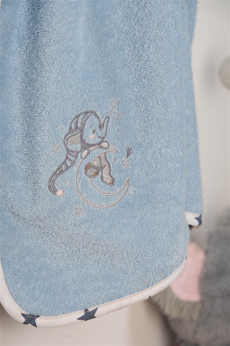 ΚΑΠΑ Με Κέντημα bebe Dreaming Elephant 166 75X85 Σιελ 100% Cotton φωτογραφία