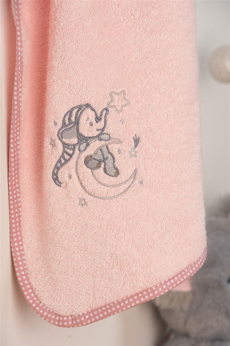 ΚΑΠΑ Με Κέντημα bebe Dreaming Elephant 167 75X85 Ροζ 100% Cotton φωτογραφία