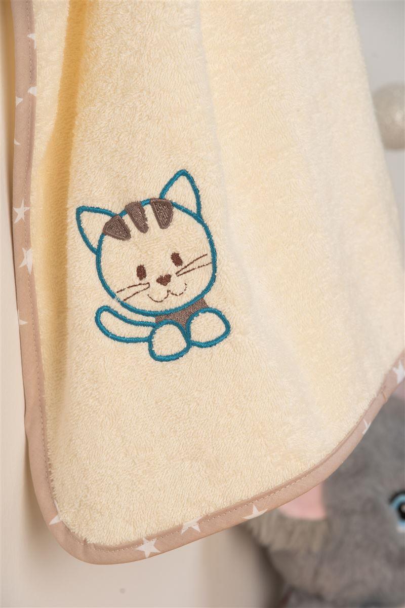 ΚΑΠΑ Με Κέντημα bebe Kitty 138 75X85 Εκρού 100% Cotton φωτογραφία