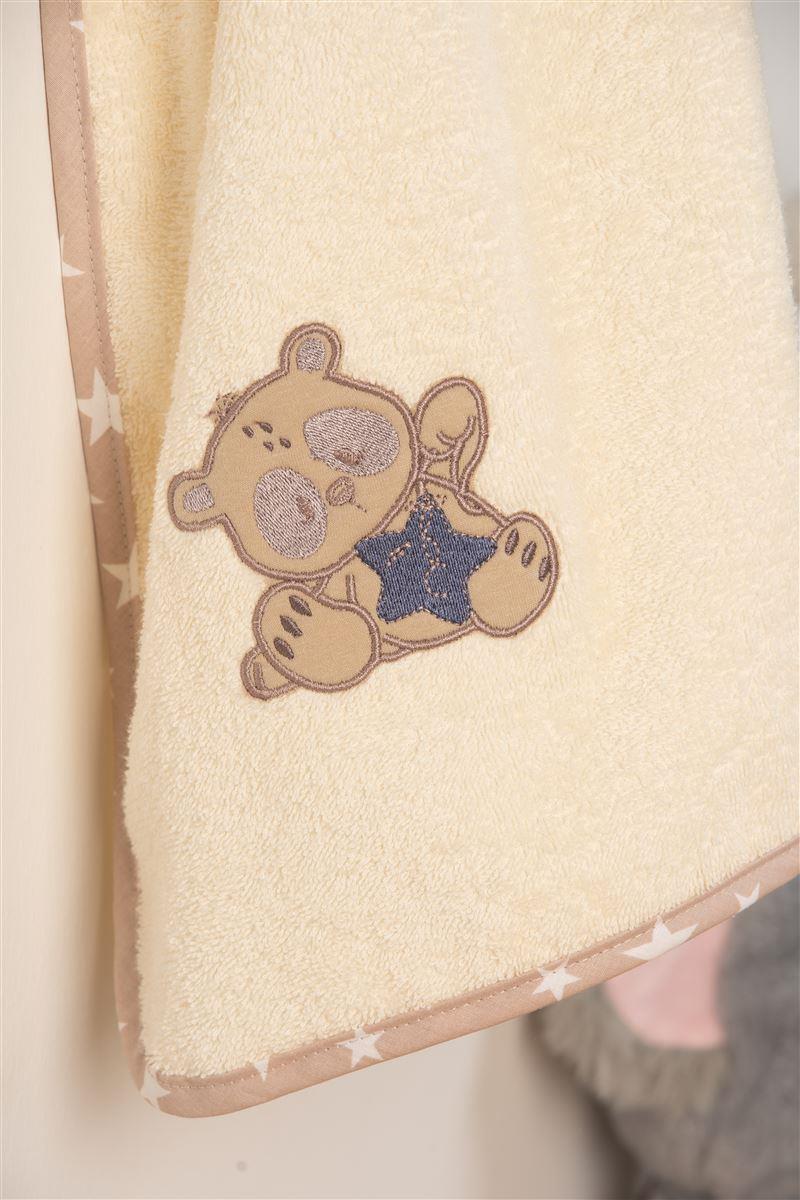 ΚΑΠΑ Με Κέντημα bebe Star Bear 153 75X85 Εκρού 100% Cotton φωτογραφία