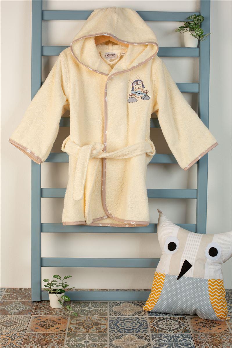 DIMcol ΜΠΟΥΡΝΟΥΖΙ Με Κέντημα bebe Airplane 158 SIZE:04 Εκρού 100% Cotton