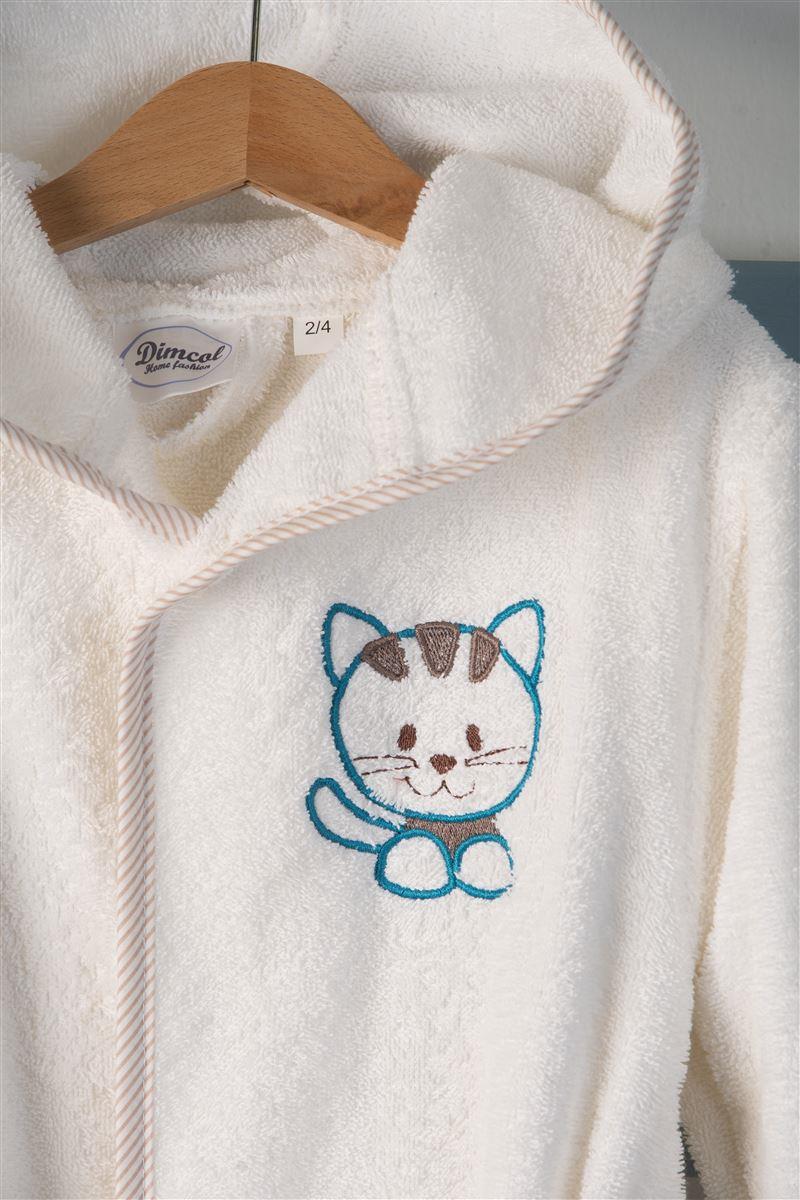 ΜΠΟΥΡΝΟΥΖΙ Με Κέντημα bebe Kitty 137 SIZE:04 Λευκό 100% Cotton φωτογραφία