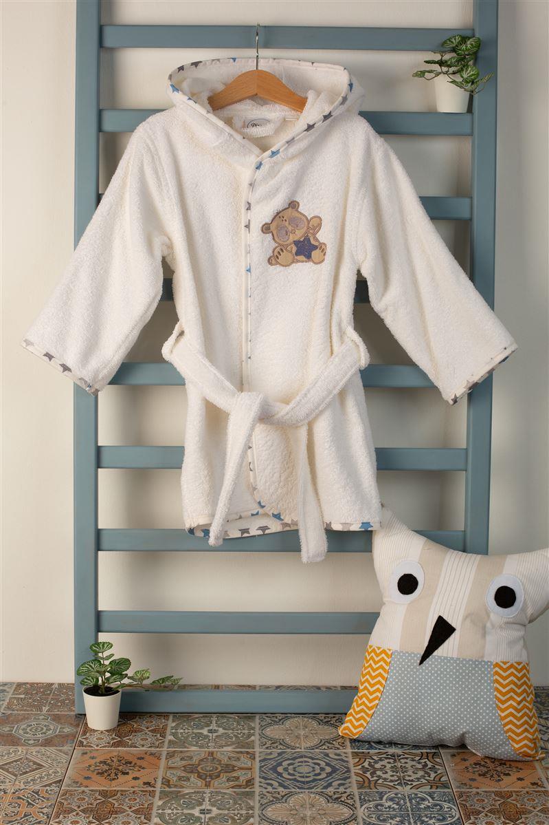 DIMcol ΜΠΟΥΡΝΟΥΖΙ Με Κέντημα bebe Star Bear 152 SIZE:02 Λευκό 100% Cotton