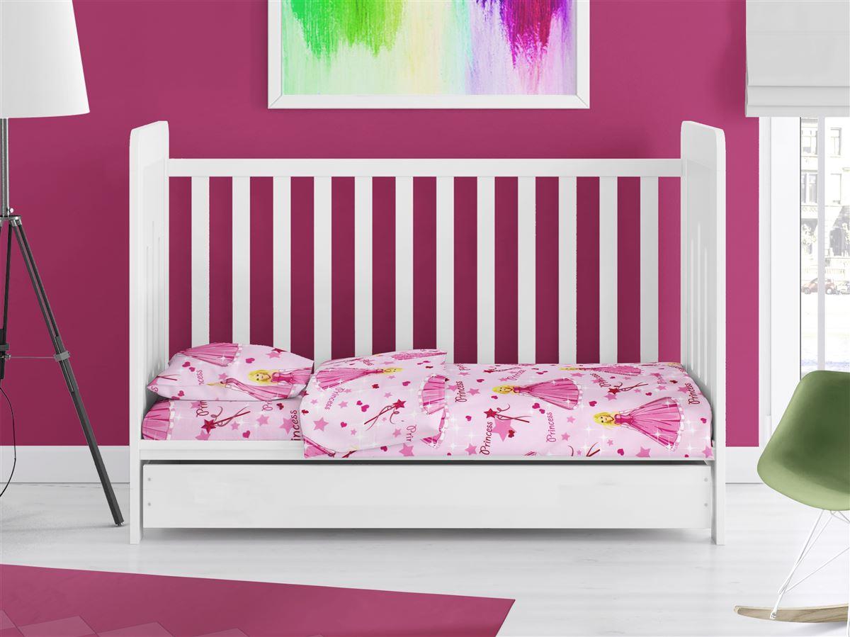 DIMcol ΠΑΠΛΩΜΑΤΟΘΗΚΗ ΕΜΠΡΙΜΕ bebe Princess 392 120X160 Pink 70/30 Cott/Pol