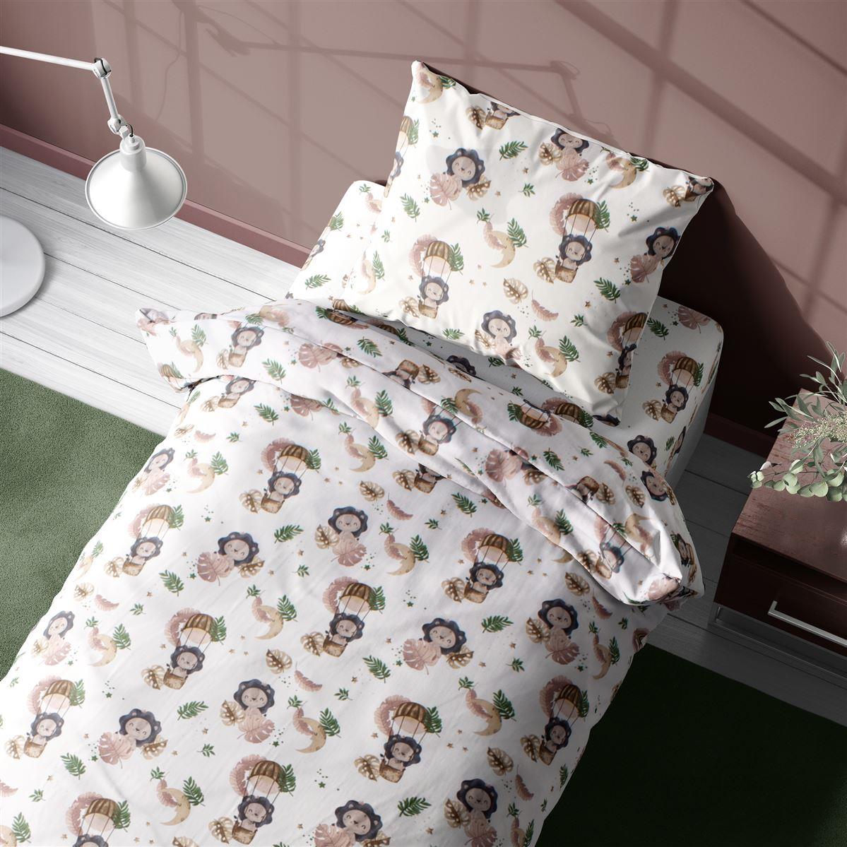 DIMcol Σεντόνια Εμπριμέ Σετ 2 τεμ kids Lion 532 160X240 Beige 100% Cotton