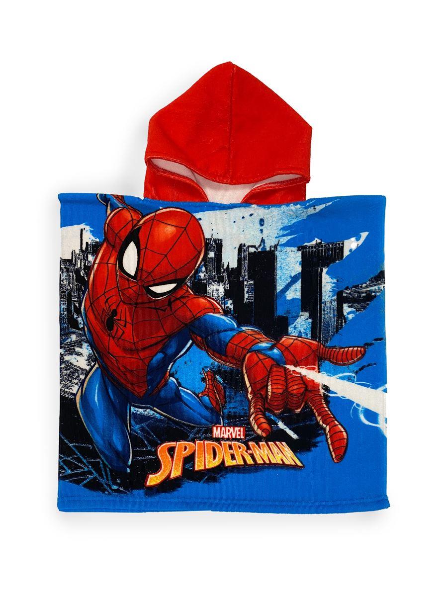 Marvel Πόντσο Θαλάσσης Quick Dry Marvel Spider-Man 17 50X100 Sky Blue 100% Microfiber