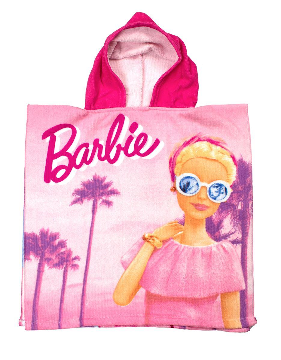 Mattel Πόντσο Θαλάσσης Quick Dry Mattel Barbie 86 50X100 Pink 100% Microfiber