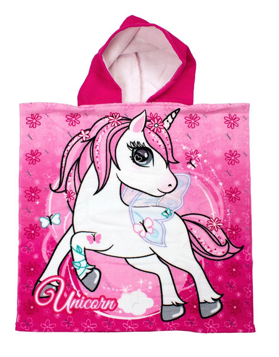 DIMcol Πόντσο Θαλάσσης Quick Dry Unicorn 24 50X100 Pink 100% Microfiber