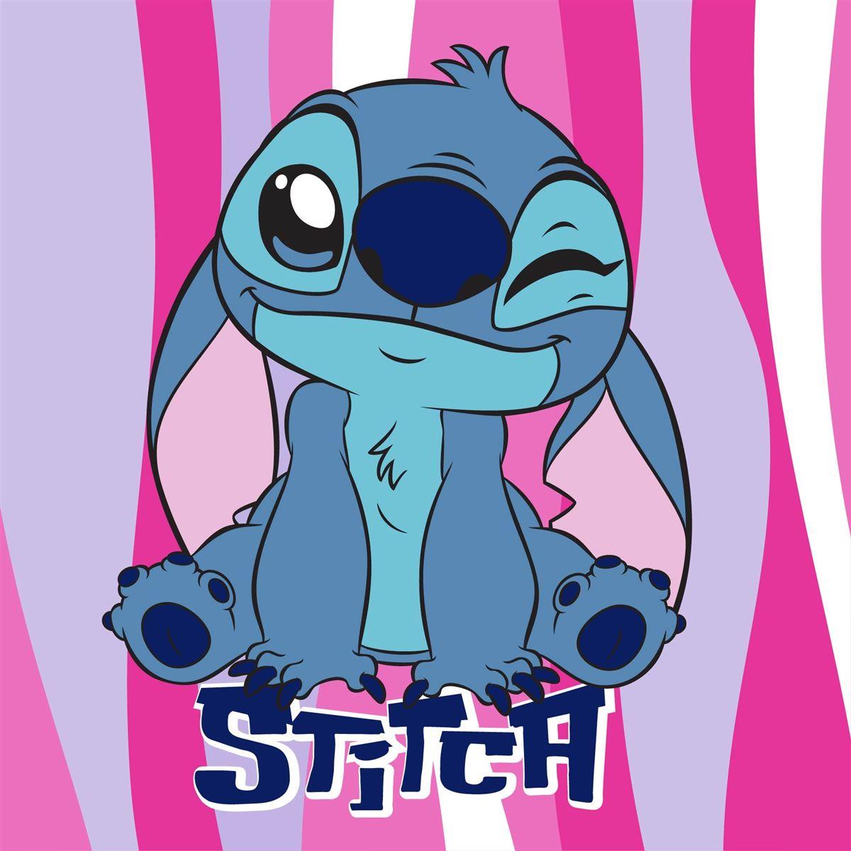 Λαβέτα Νηπιαγωγείου Disney Home Lilo & Stitch 74 30X30 Pink 100% Polyester φωτογραφία