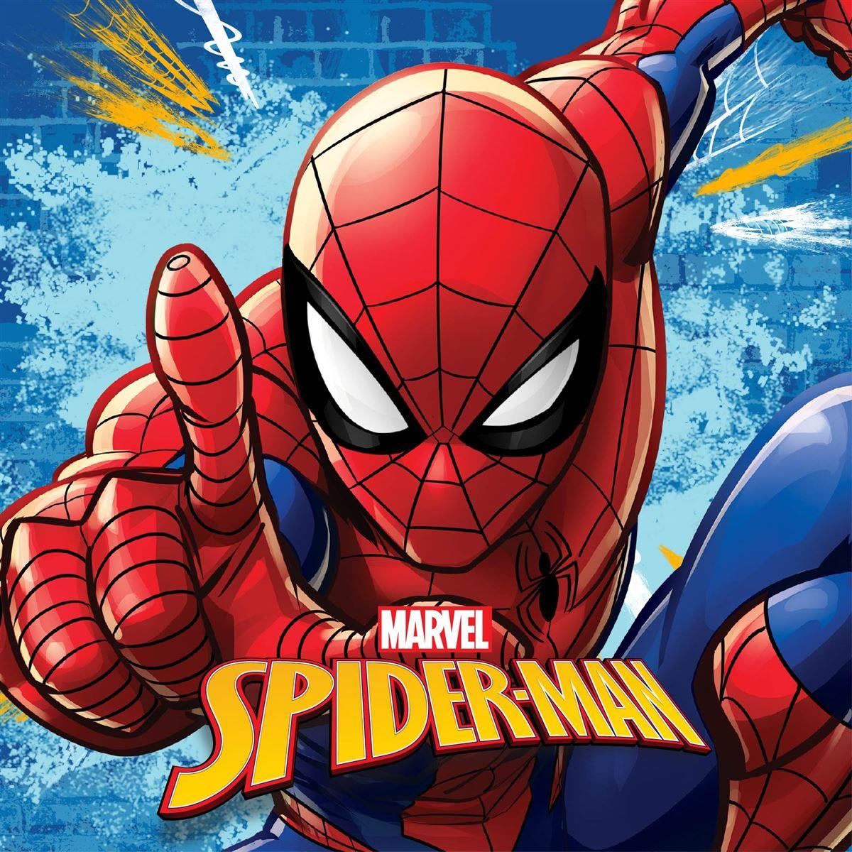 Marvel Λαβέτα Νηπιαγωγείου Marvel Spider-Man 70 30X30 Sky Blue 100% Polyester