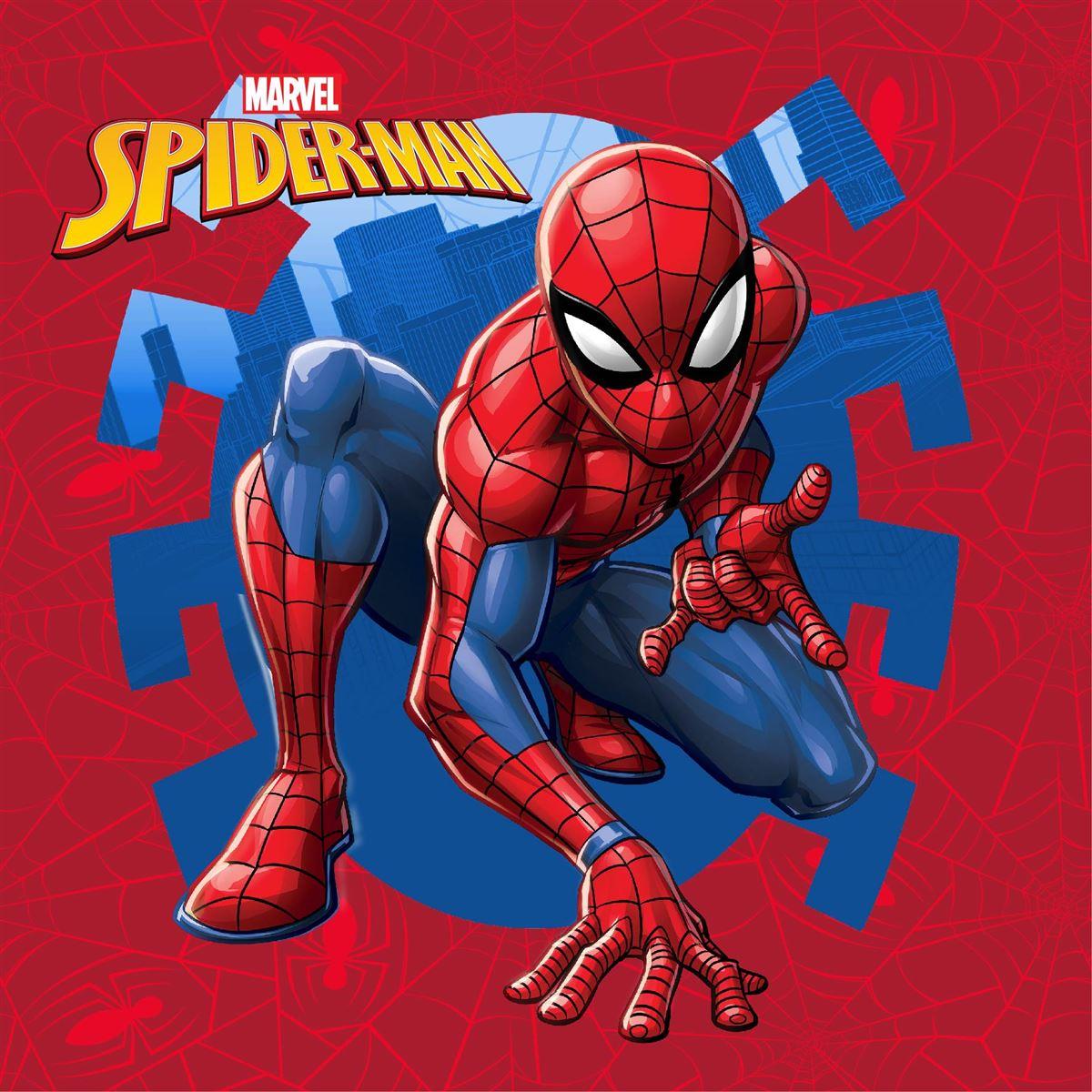 Marvel Λαβέτα Νηπιαγωγείου Marvel Spider-Man 71 30X30 Red 100% Polyester