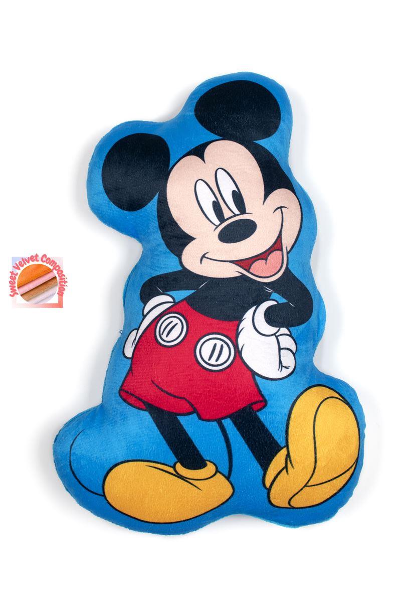 Disney Home Μαξιλάρι 3D Disney Home Mickey 35cm Sky Blue 100% Velboa