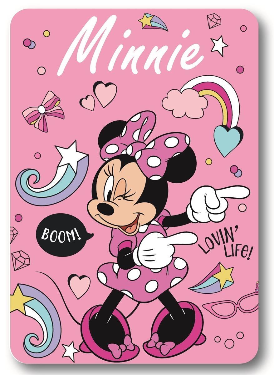 Disney Home Κουβέρτα Fleece Disney Home Minnie 08 100X140 Pink 100% Polyester