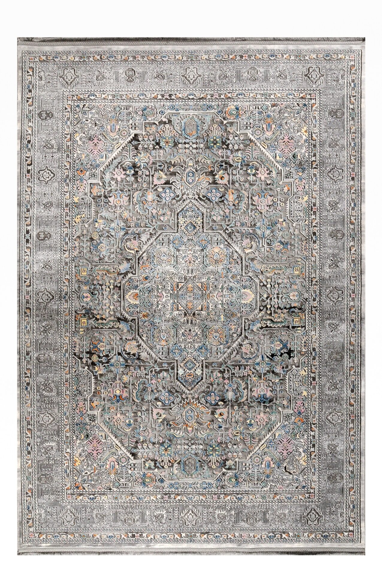 Tzikas Carpets Χαλί QUARES 33511-ΓΚΡΙ Tzikas Carpets 080X150