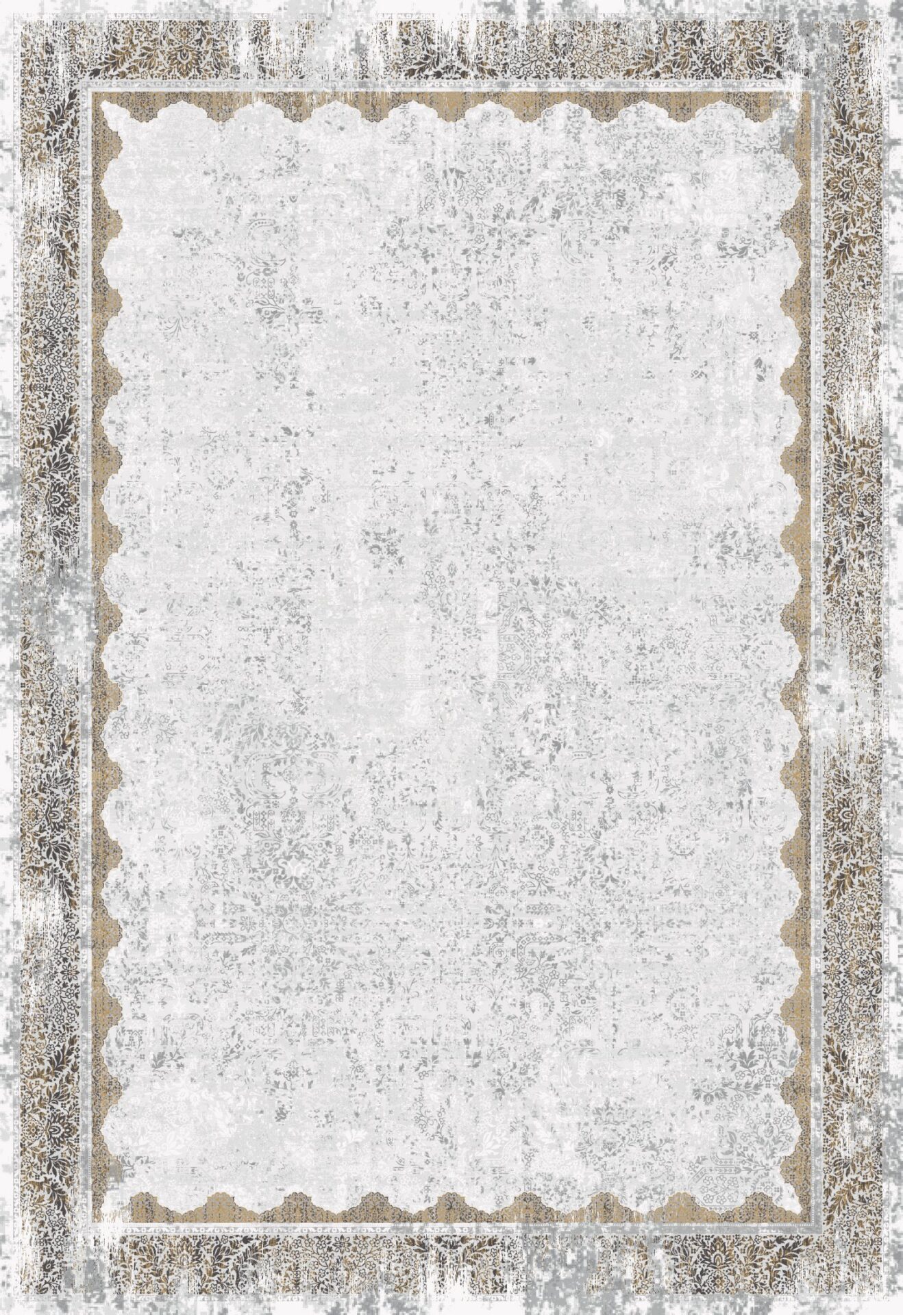 Klonaras Home Fashion ΧΑΛΙ LUXURIOUS SILK 8402 CREAM ANTHRACITE- Klonaras Home Fashion 160cmx230cm