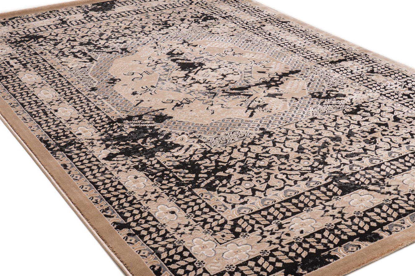 ΧΑΛΙ VELVET 4437/Anthracite Beige - Klonaras Home Fashion 160cmx230cm φωτογραφία