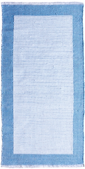 ΧΑΛΙ ΒΑΜΒΑΚΕΡΟ PINEROLO WHITE/LIGHT BLUE - Klonaras Home Fashion 070cmx140cm φωτογραφία