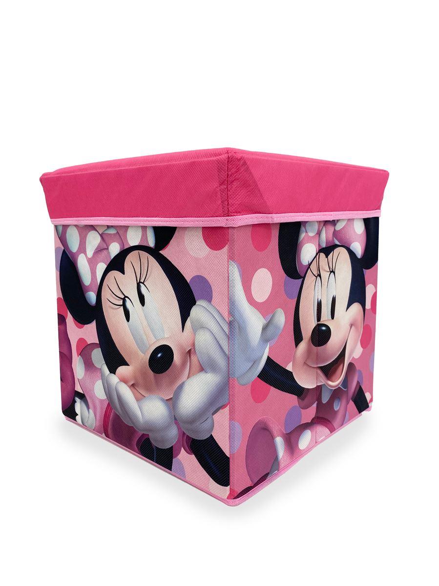 Κουτί-Σκαμπό Disney Home Minnie 07 30X30X30 Pink 100% Polyester φωτογραφία