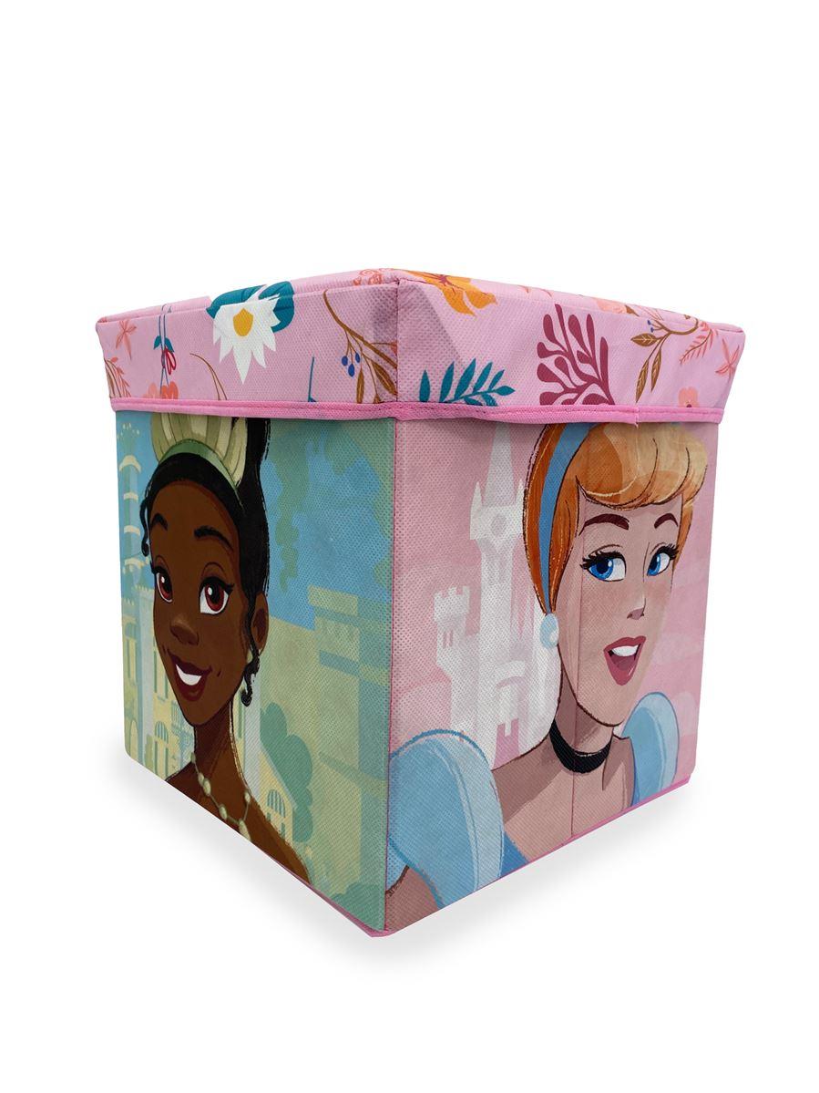 Κουτί-Σκαμπό Disney Home Princess 08 30X30X30 Coral 100% Polyester φωτογραφία