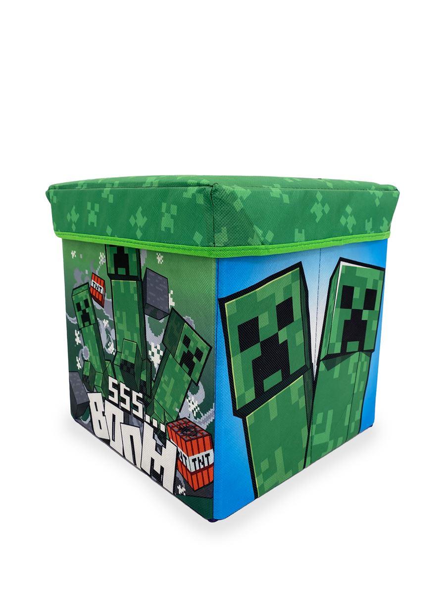 Κουτί-Σκαμπό Mojang Minecraft 28 30X30X30 Green 100% Polyester φωτογραφία