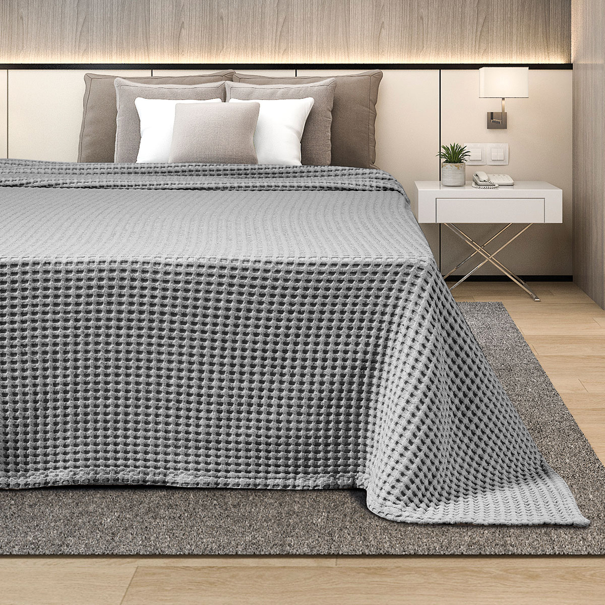 Adamhome ΚΟΥΒΕΡΤΑ ΠΙΚΕ ΜΟΝΗ 170Χ240 ADAM HOME GREY