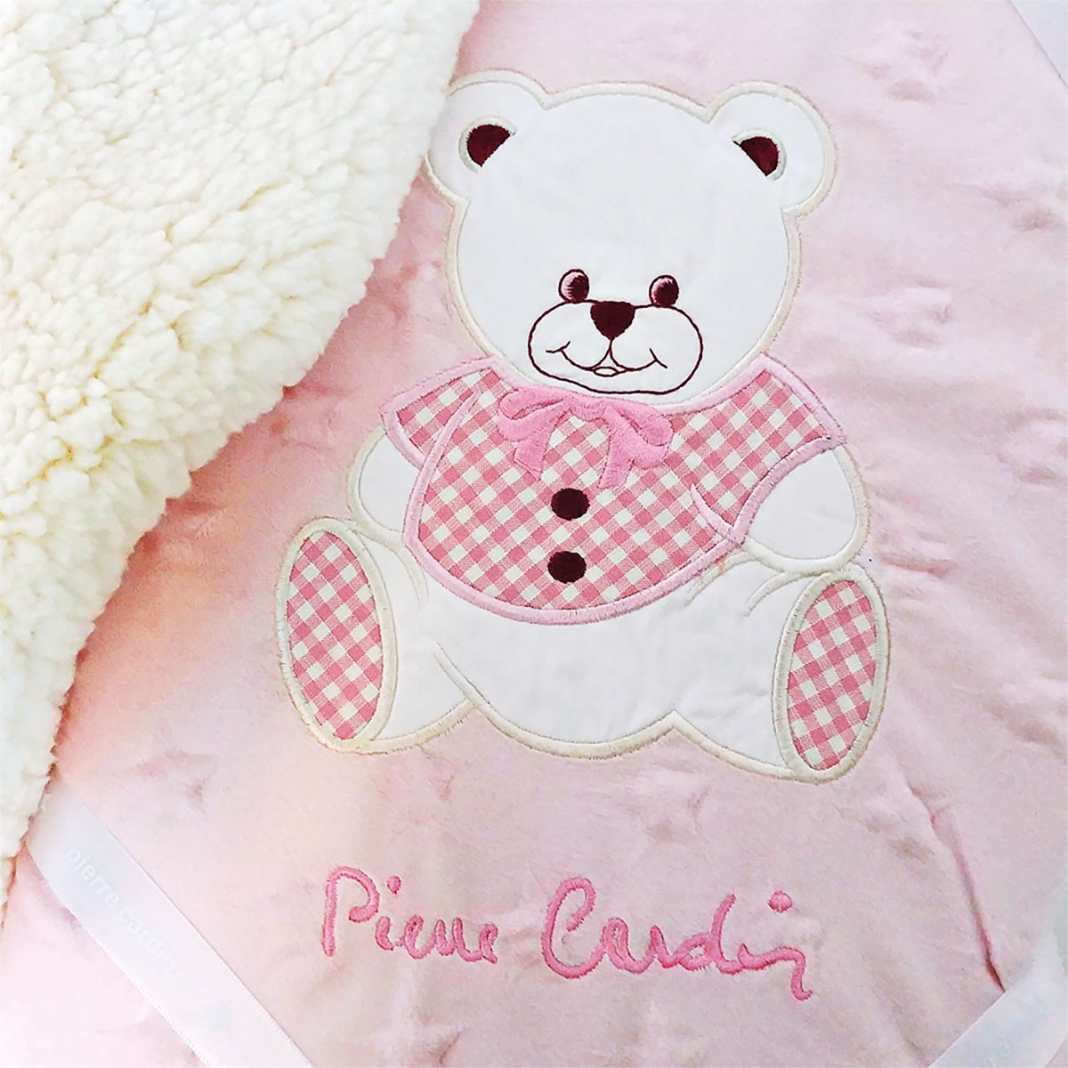 ΚΟΥΒΕΡΤΑ FLEECE/SHERPA ΑΓΚΑΛΙΑΣ 80X110 PIERRE CARDIN TEDDY PINK φωτογραφία