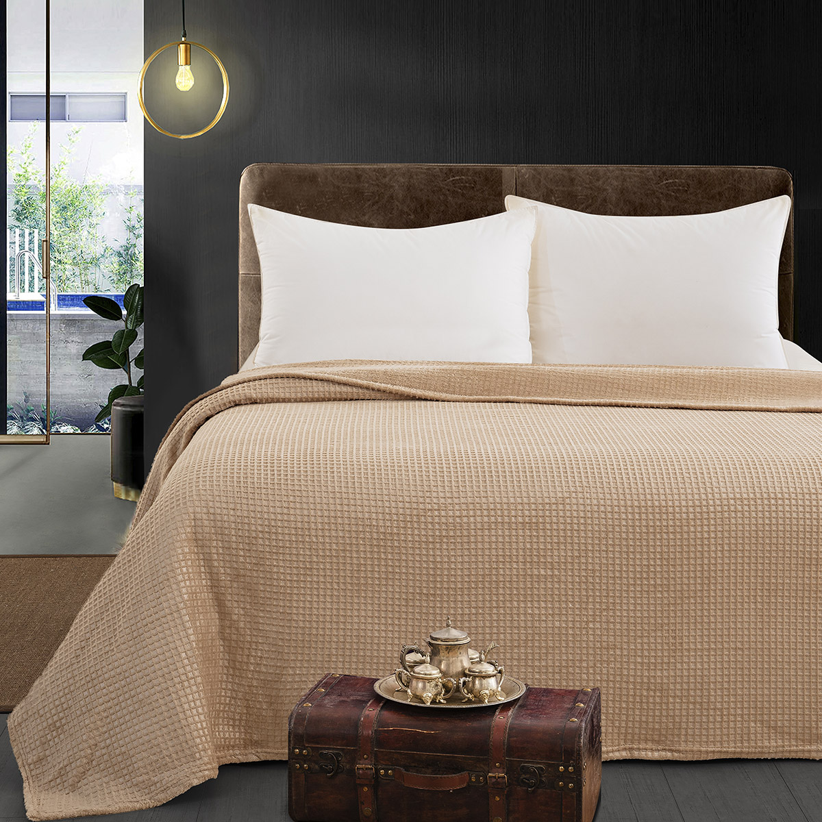 Beauty Home Κουβέρτα μονόχρωμη μονή Fleece Art 11550 160x220 Μπεζ Beauty Home