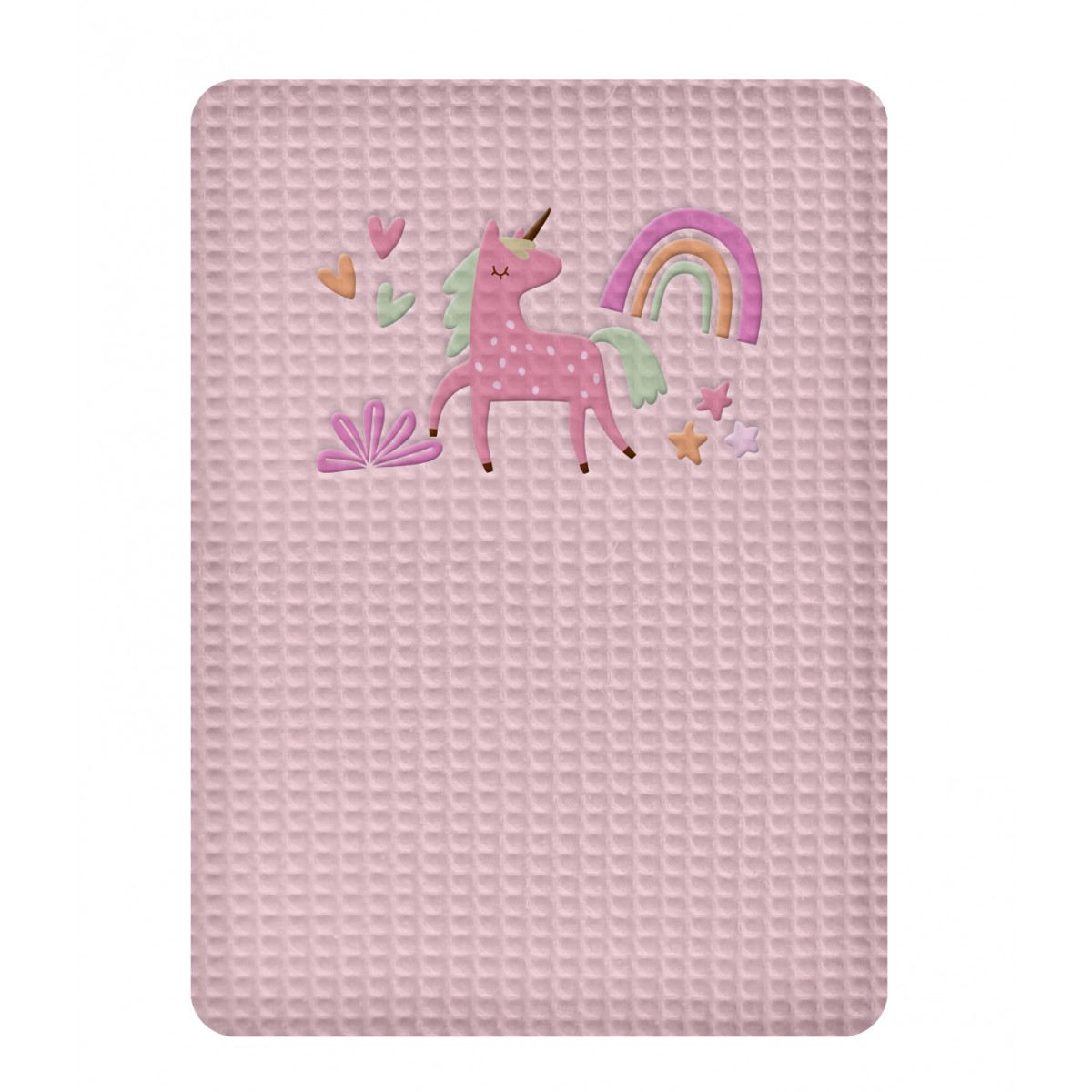 Adamhome ΚΟΥΒΕΡΤΑ ΠΙΚΕ ΑΓΚΑΛΙΑΣ 80X110 ADAM HOME UNICORN OPAL ROSE