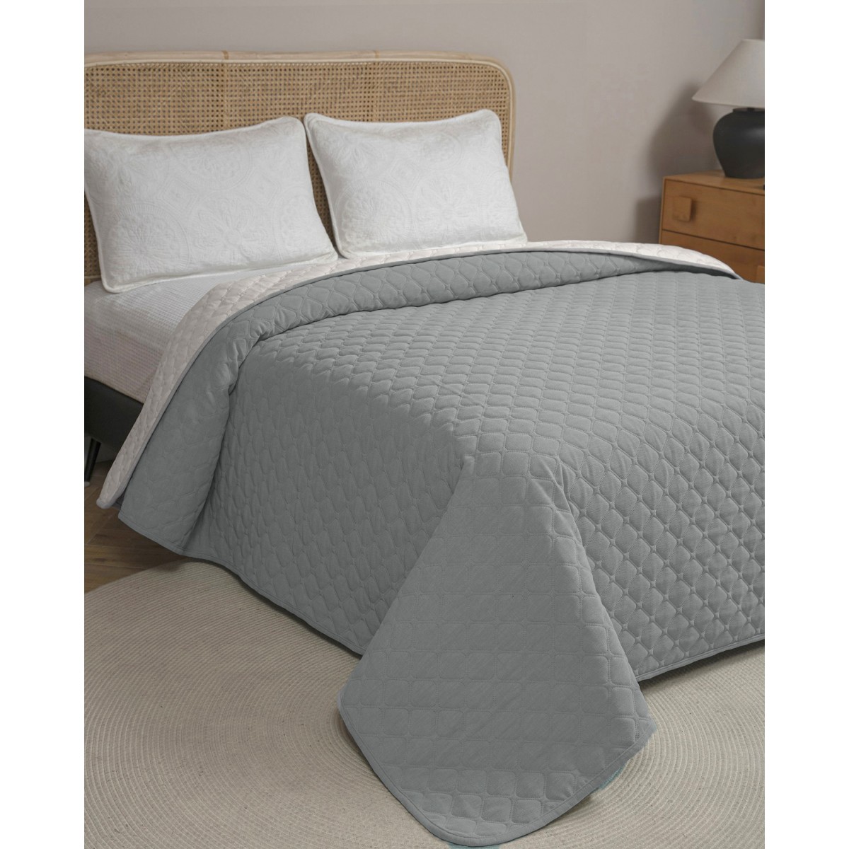 ΚΟΥΒΕΡΛΙ CHENILLE ΥΠΕΡΔΙΠΛΟ 220Χ240 ADAM HOME MISTRAL SILVER φωτογραφία